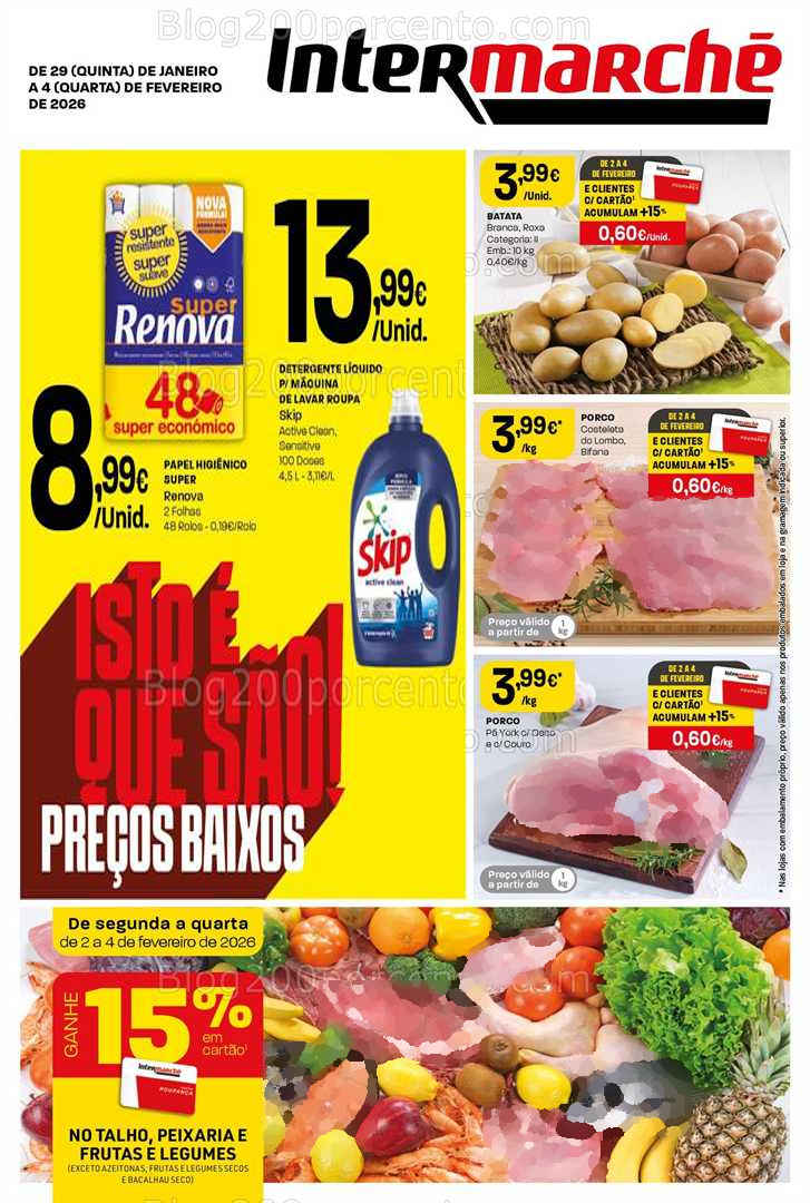 Antevisão Folheto INTERMARCHÉ Promoções de 29 janeiro a 4 fevereiro