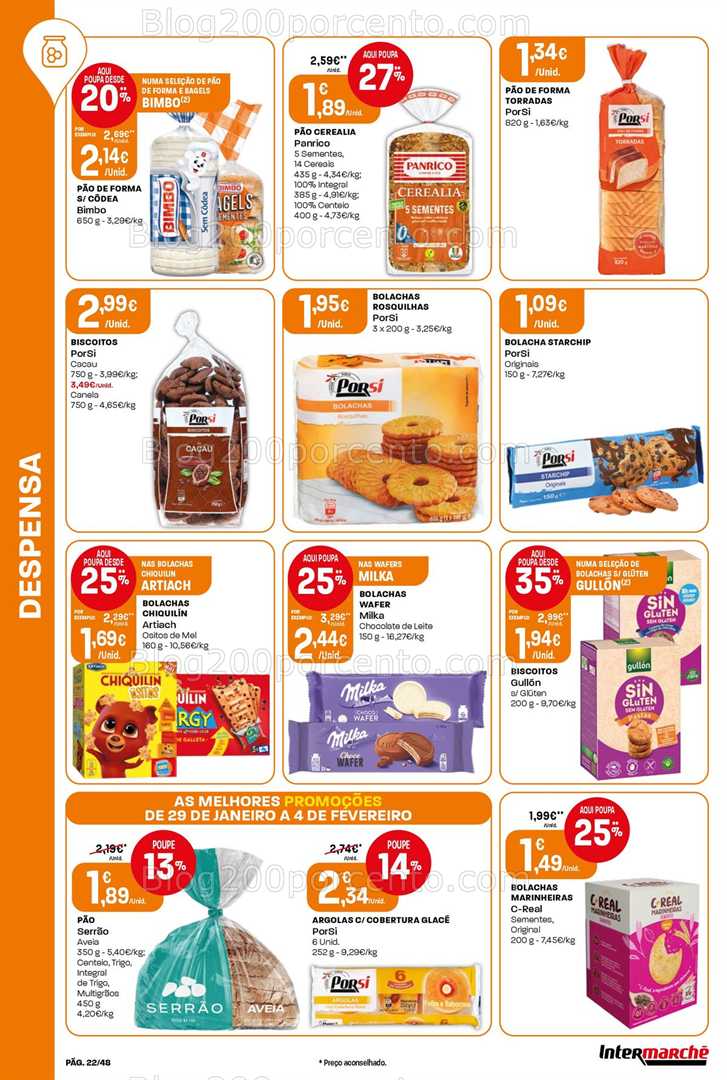 Antevisão Folheto INTERMARCHÉ Promoções de 29 janeiro a 4 fevereiro