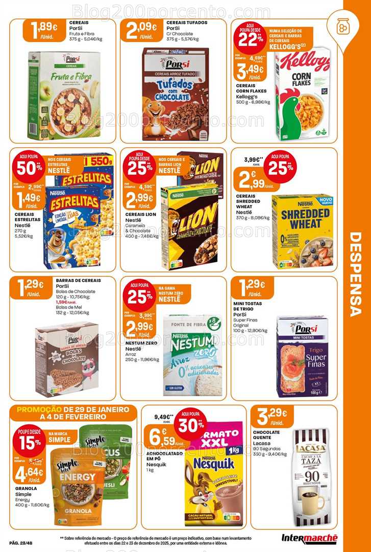 Antevisão Folheto INTERMARCHÉ Promoções de 29 janeiro a 4 fevereiro