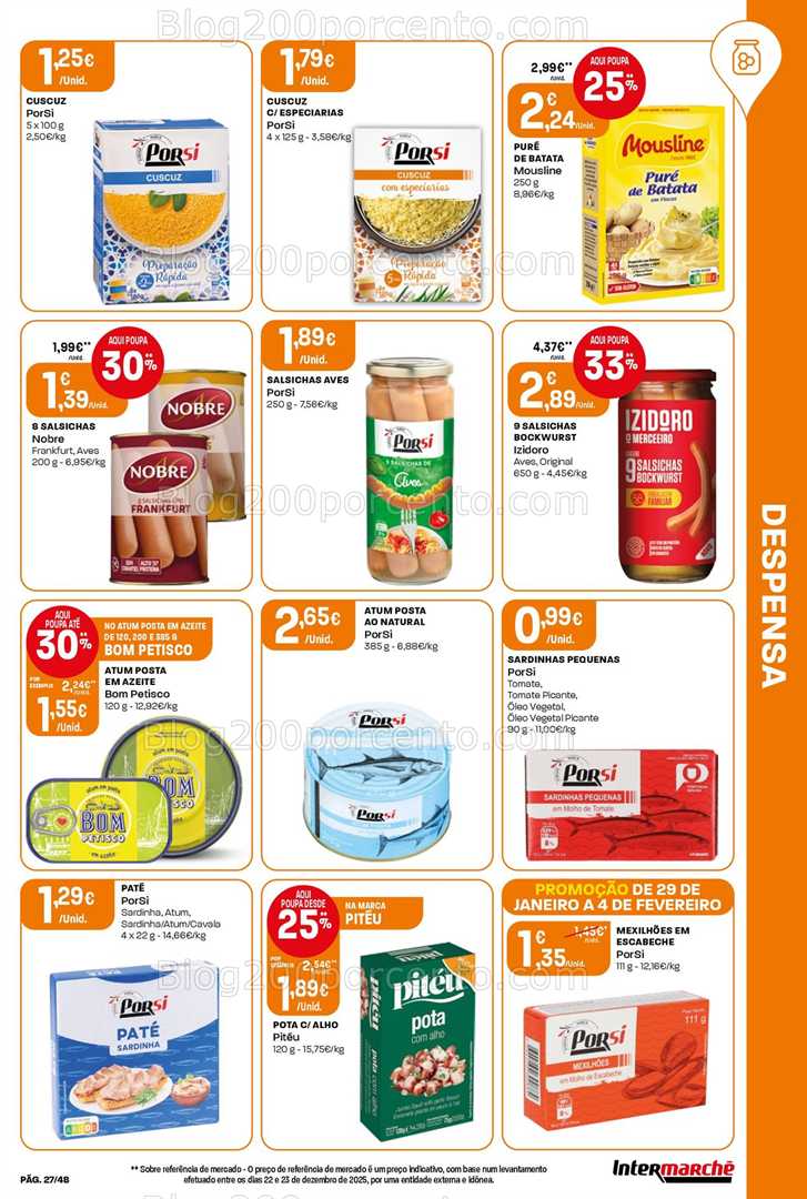 Antevisão Folheto INTERMARCHÉ Promoções de 29 janeiro a 4 fevereiro