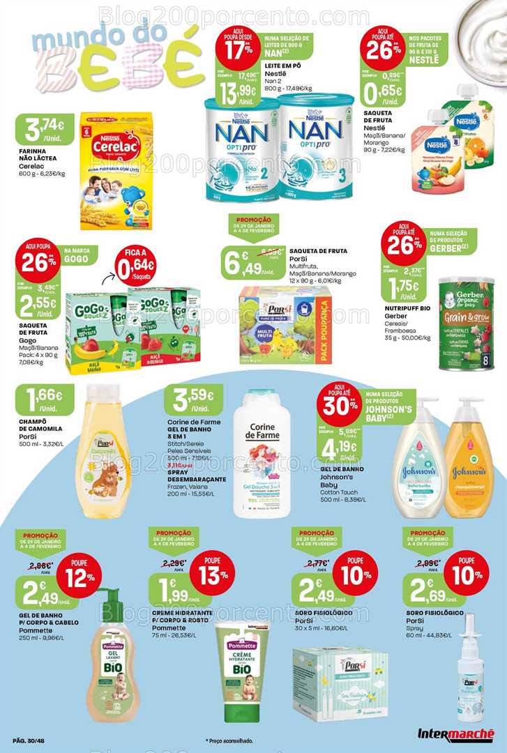 Antevisão Folheto INTERMARCHÉ Promoções de 29 janeiro a 4 fevereiro