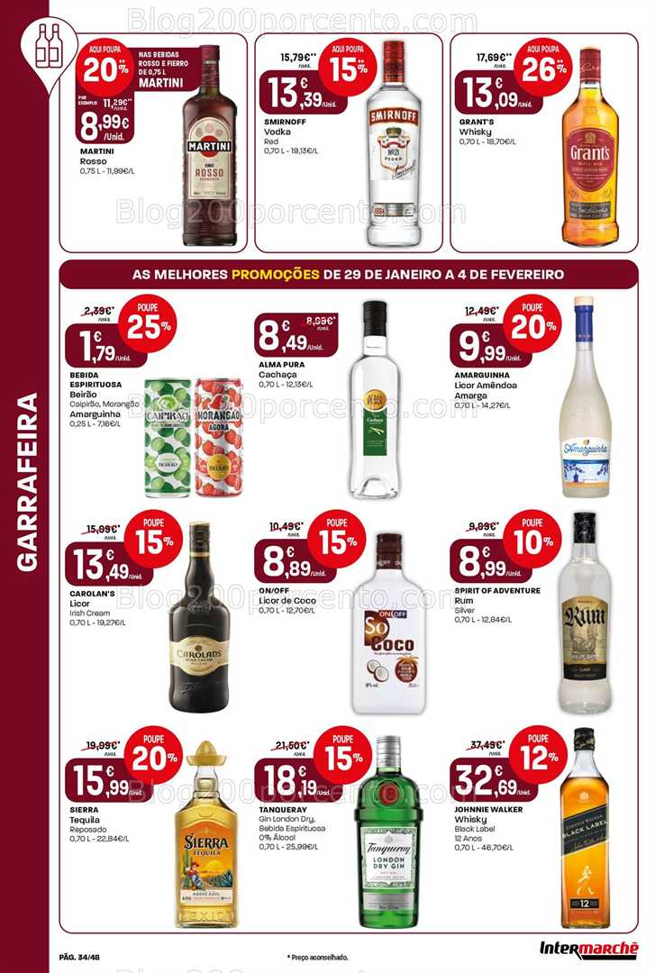 Antevisão Folheto INTERMARCHÉ Promoções de 29 janeiro a 4 fevereiro