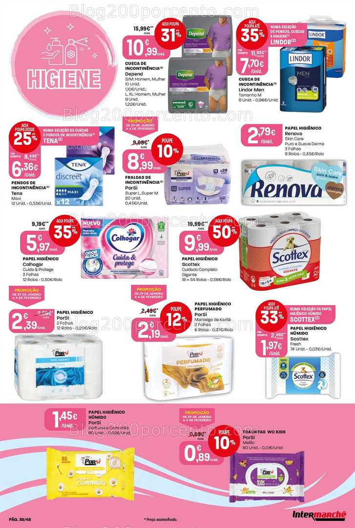 Antevisão Folheto INTERMARCHÉ Promoções de 29 janeiro a 4 fevereiro