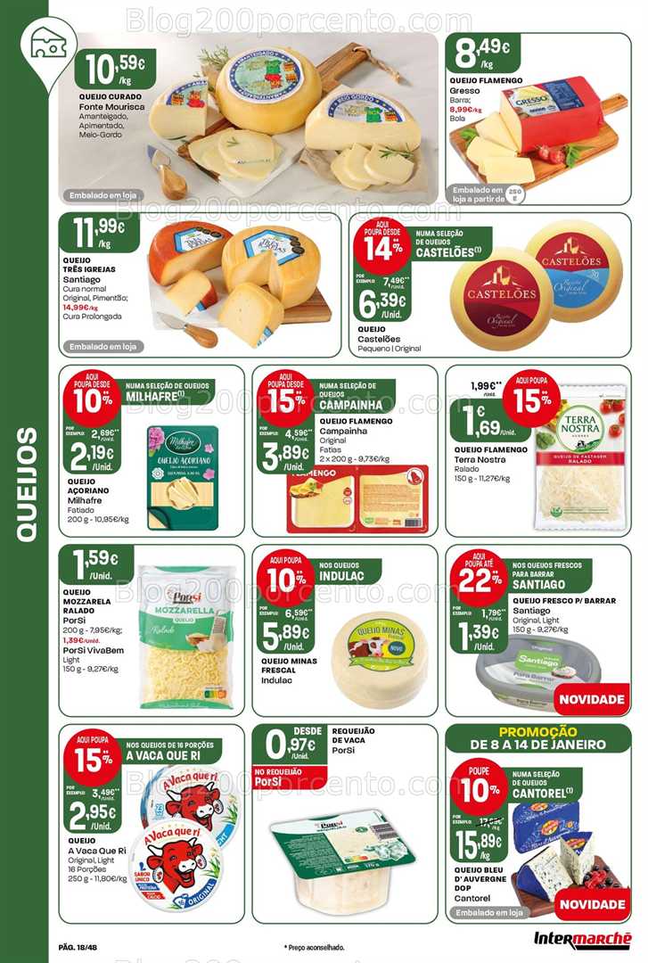 Antevisão Folheto INTERMARCHÉ Super Promoções de 8 a 14 janeiro