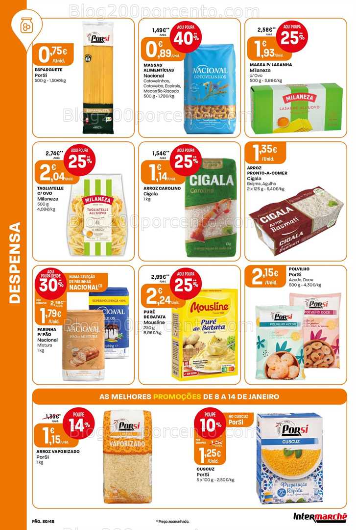 Antevisão Folheto INTERMARCHÉ Super Promoções de 8 a 14 janeiro
