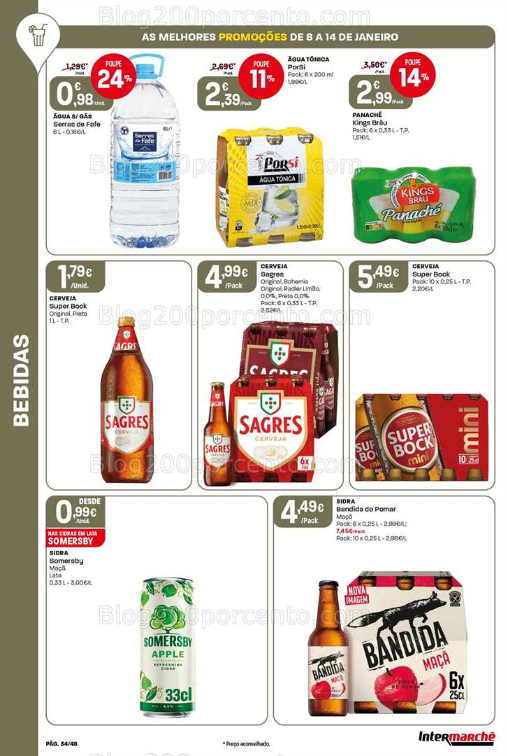 Antevisão Folheto INTERMARCHÉ Super Promoções de 8 a 14 janeiro