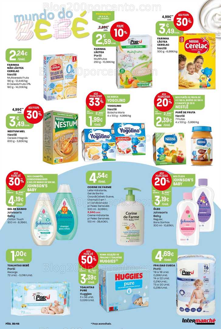 Antevisão Folheto INTERMARCHÉ Super Promoções de 8 a 14 janeiro
