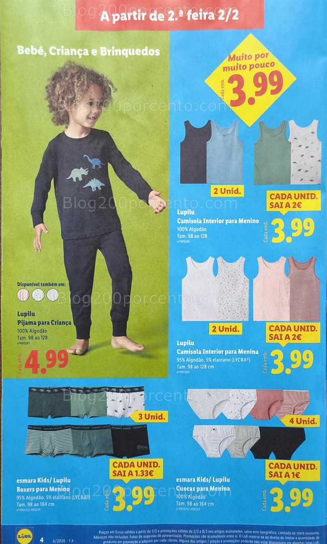 Antevisão Folheto LIDL Bazar Promoções de 2 a 12 fevereiro