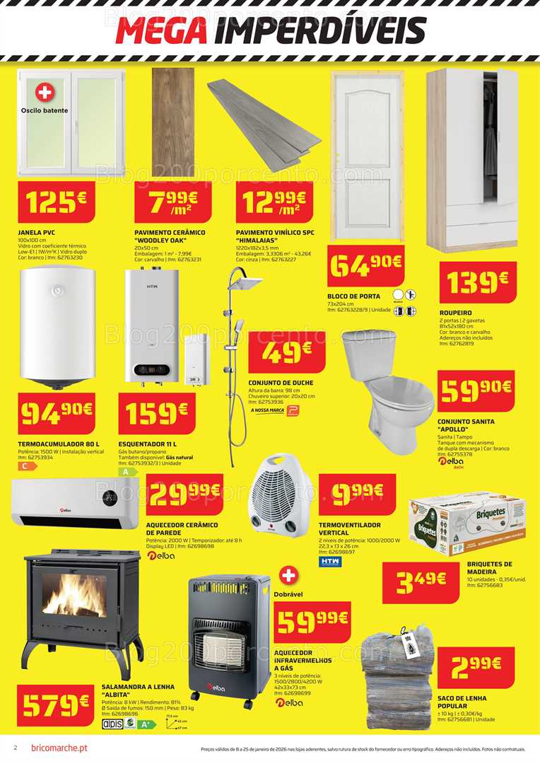 Antevisão Folheto BRICOMARCHÉ Promoções de 8 a 25 janeiro