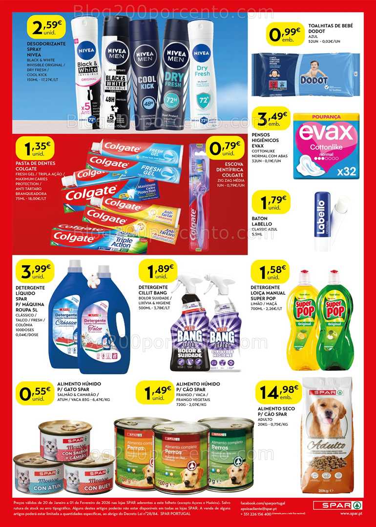 Antevisão Folheto SPAR Promoções de 20 janeiro a 1 fevereiro