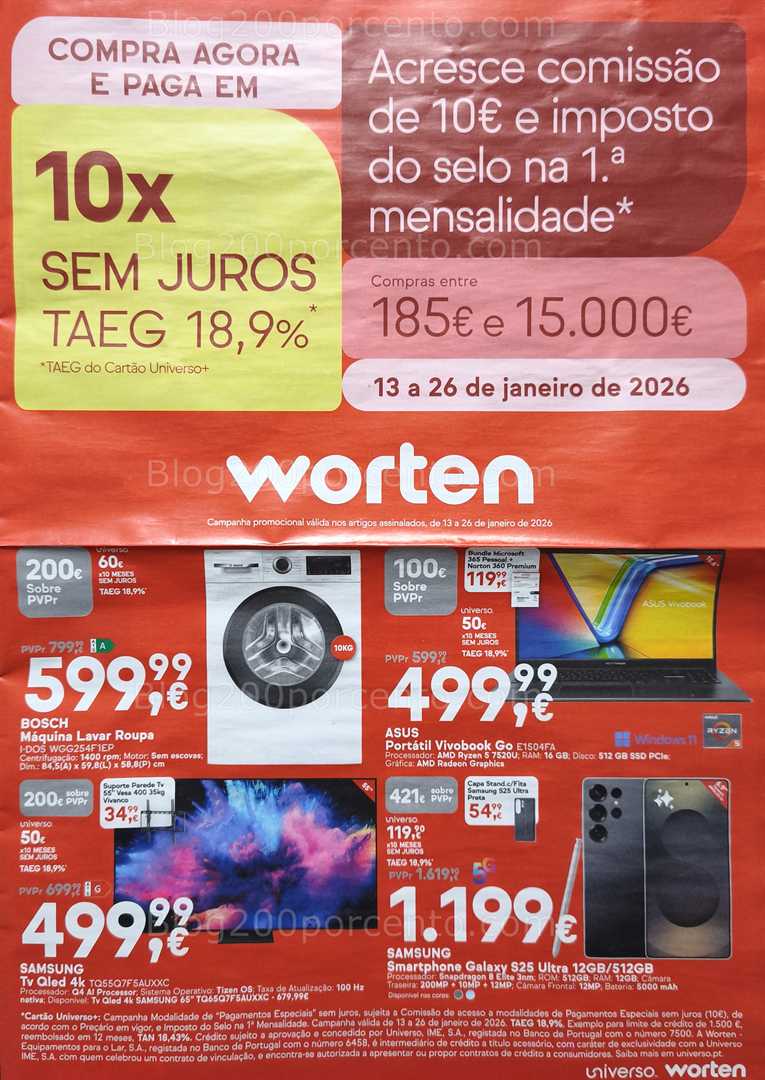 Antevisão Folheto WORTEN Promoções de 13 a 26 janeiro