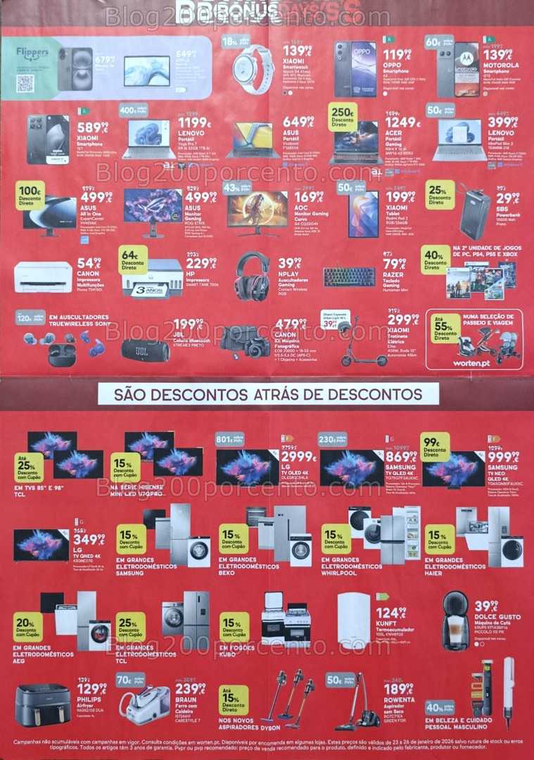 Antevisão Folheto WORTEN Promoções de 23 a 26 janeiro