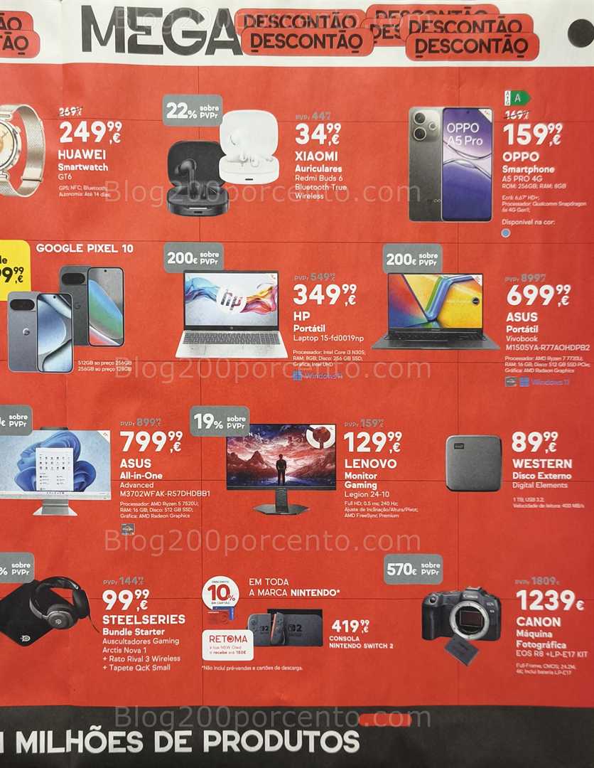 Antevisão Folheto WORTEN Mega Descontão Promoções de 30 janeiro a 2 fevereiro