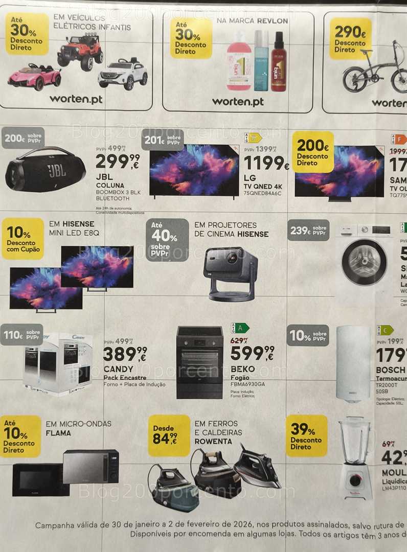 Antevisão Folheto WORTEN Mega Descontão Promoções de 30 janeiro a 2 fevereiro
