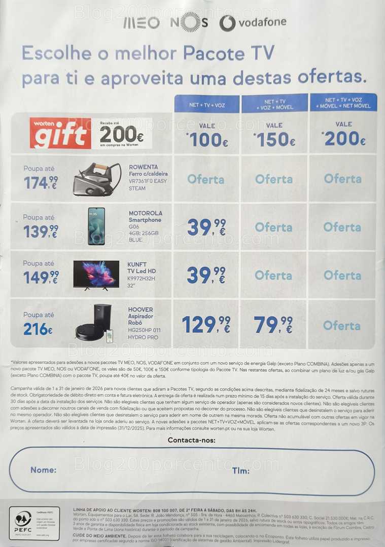 Antevisão Folheto WORTEN Mobile Promoções até 31 janeiro