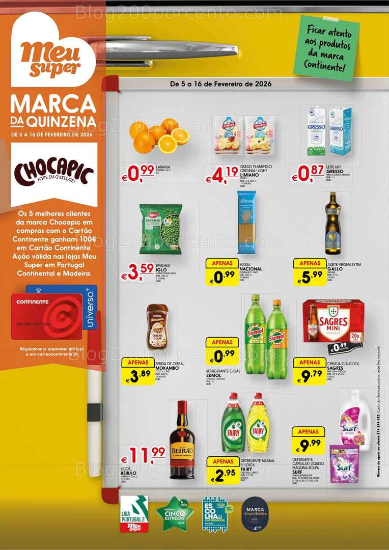 Antevisão Folheto MEU SUPER Promoções de 5 a 16 fevereiro