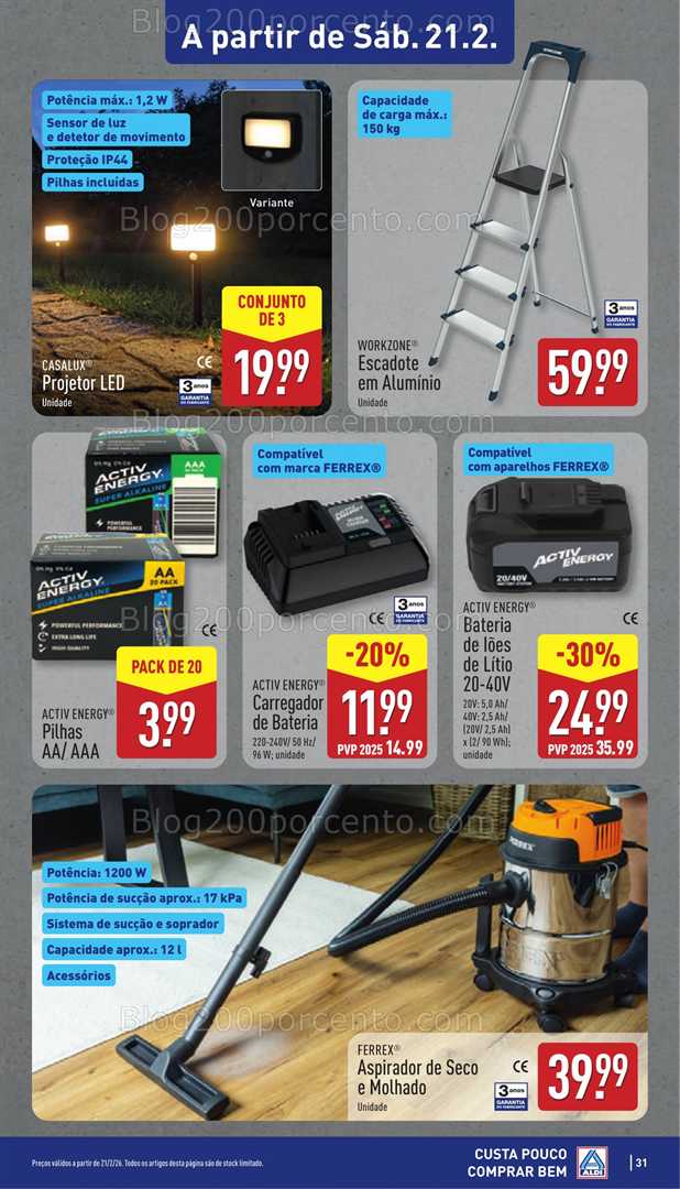Antevisão Folheto ALDI Casa Promoções de 18 a 22 fevereiro