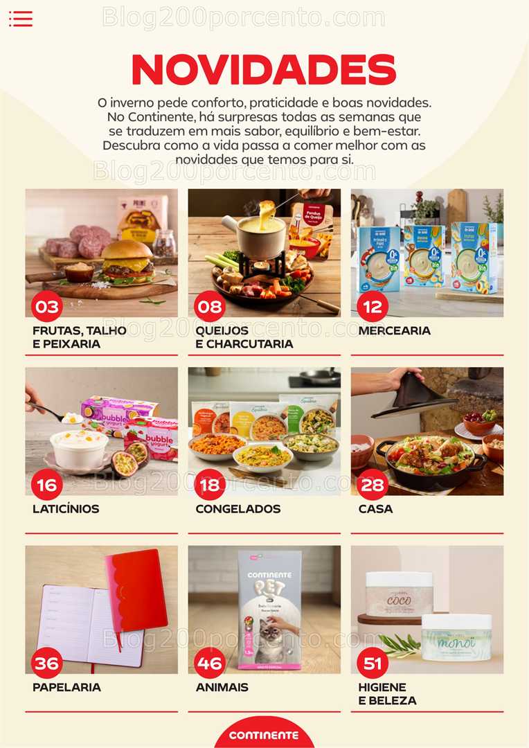 Antevisão Folheto CONTINENTE Novidades Promoções 10 fevereiro a 1 março