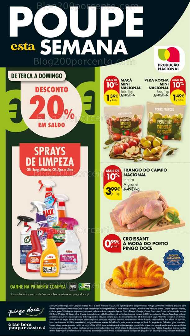 Antevisão Folheto PINGO DOCE Lojas Grandes Promoções de 17 a 23 fevereiro