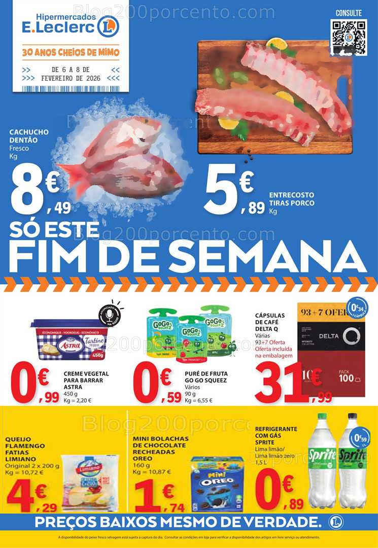 Antevisão Folheto E-LECLERC Promoções Fim de Semana - 6 a 8 fevereiro