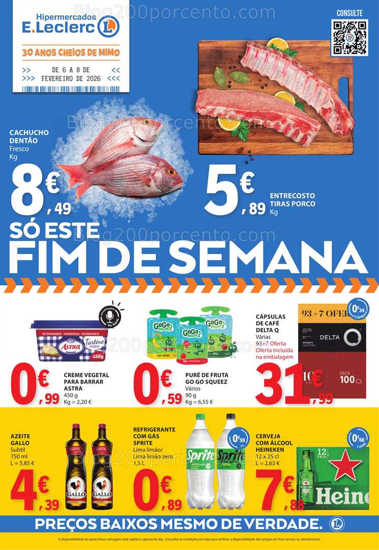 Antevisão Folheto E-LECLERC Promoções Fim de Semana - 6 a 8 fevereiro