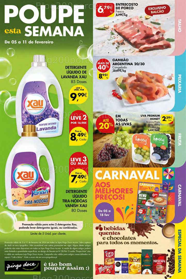 Antevisão Folheto PINGO DOCE Açores Promoções de 5 a 11 fevereiro