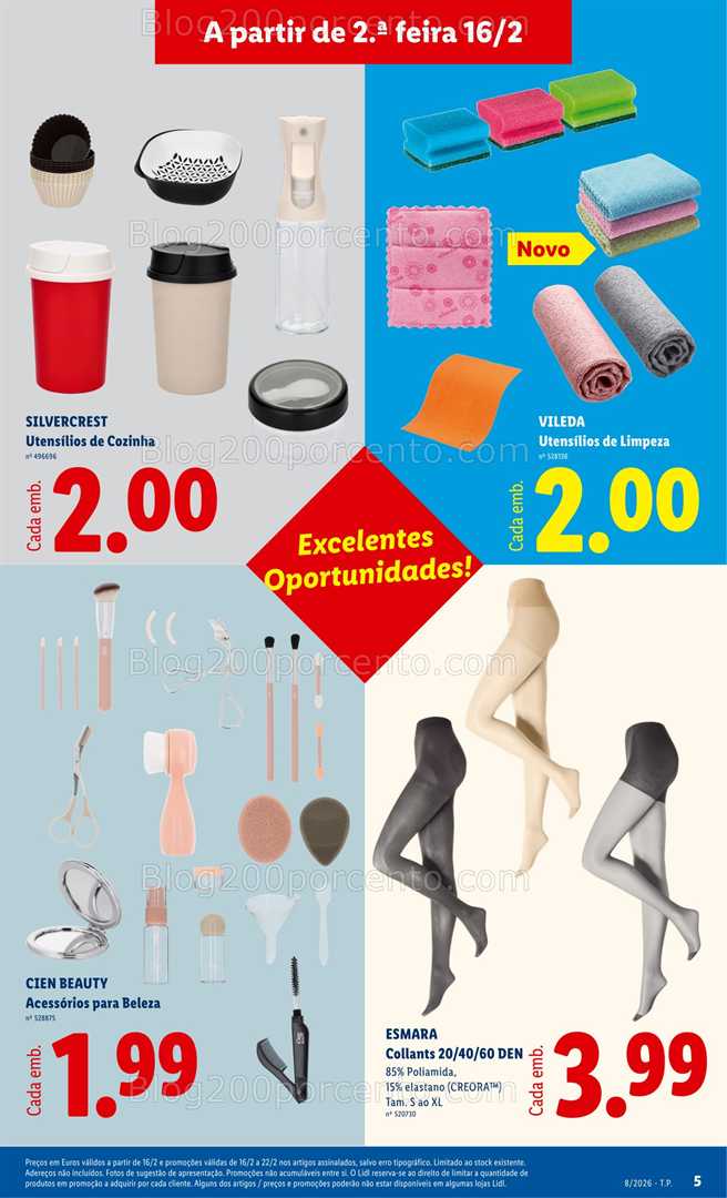 Antevisão Folheto LIDL Casa Promoções de 16 a 26 fevereiro