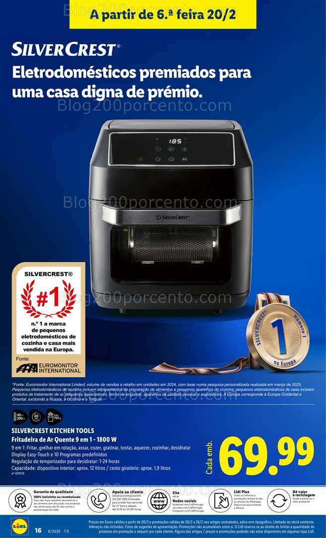 Antevisão Folheto LIDL Cozinha Promoções de 22 a 26 fevereiro