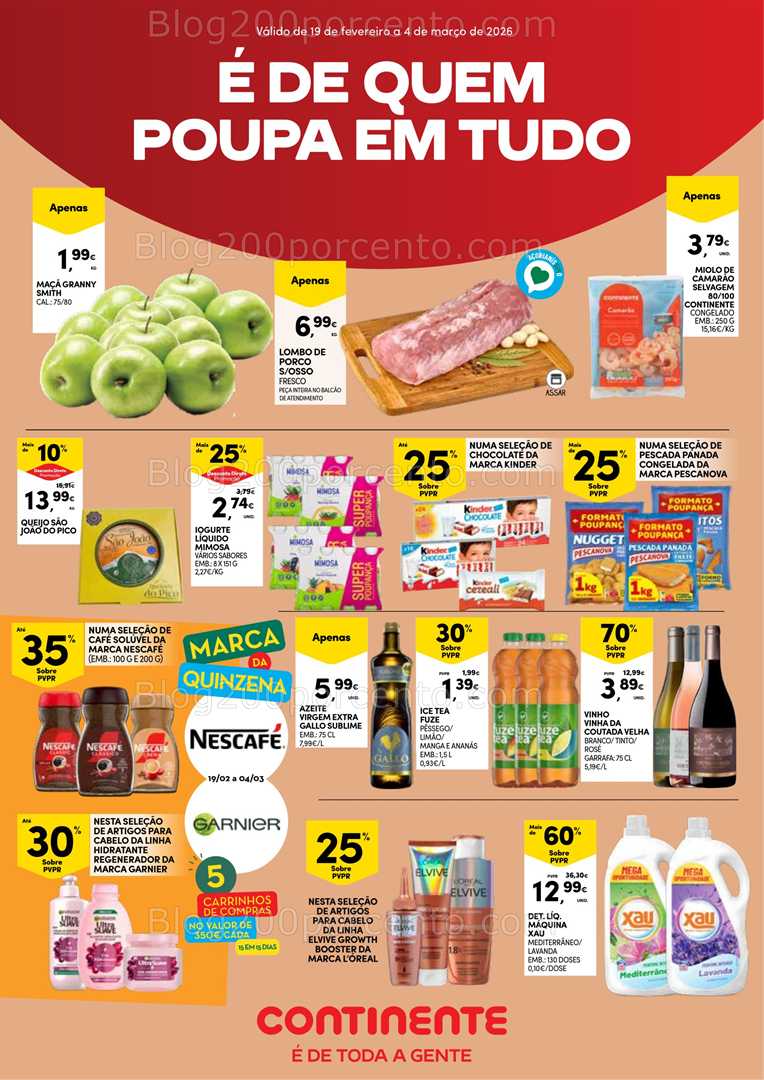Antevisão Folheto CONTINENTE Açores Promoções de 19 fevereiro a 4 março