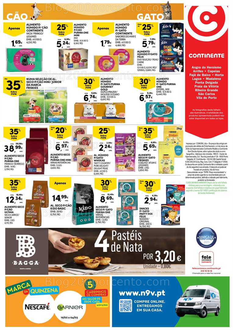 Antevisão Folheto CONTINENTE Açores Promoções de 19 fevereiro a 4 março