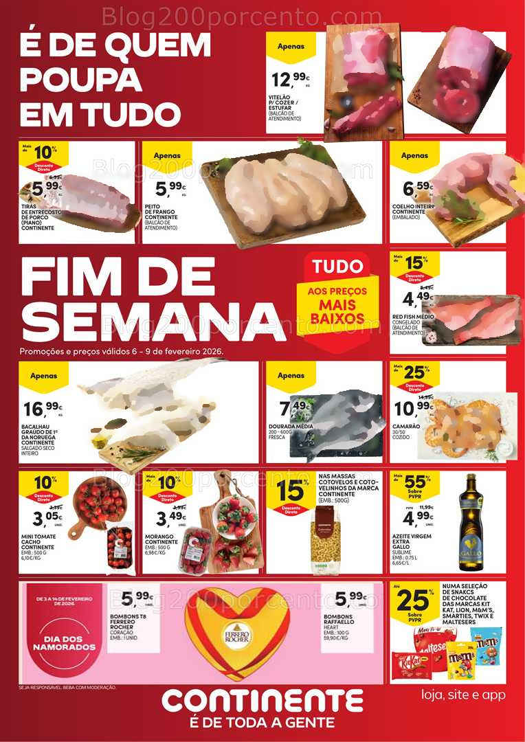 Antevisão Folheto CONTINENTE Promoções Fim de Semana - 6 a 8 fevereiro