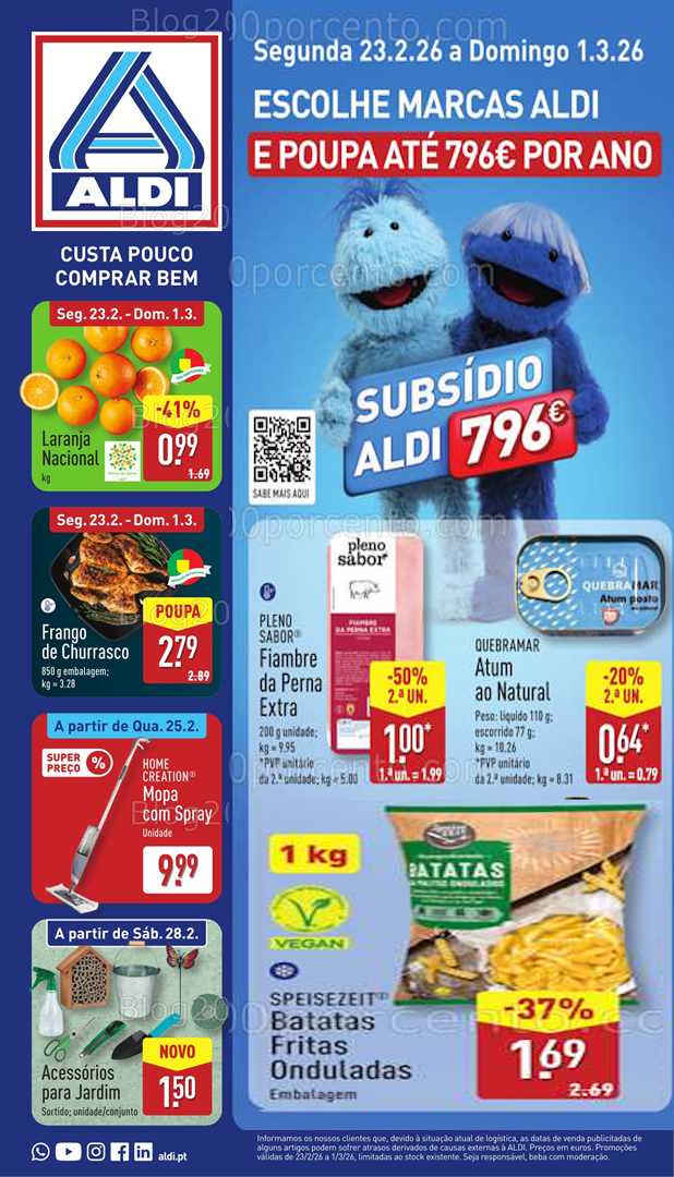 Antevisão Folheto ALDI Promoções 23 fevereiro a 1 março