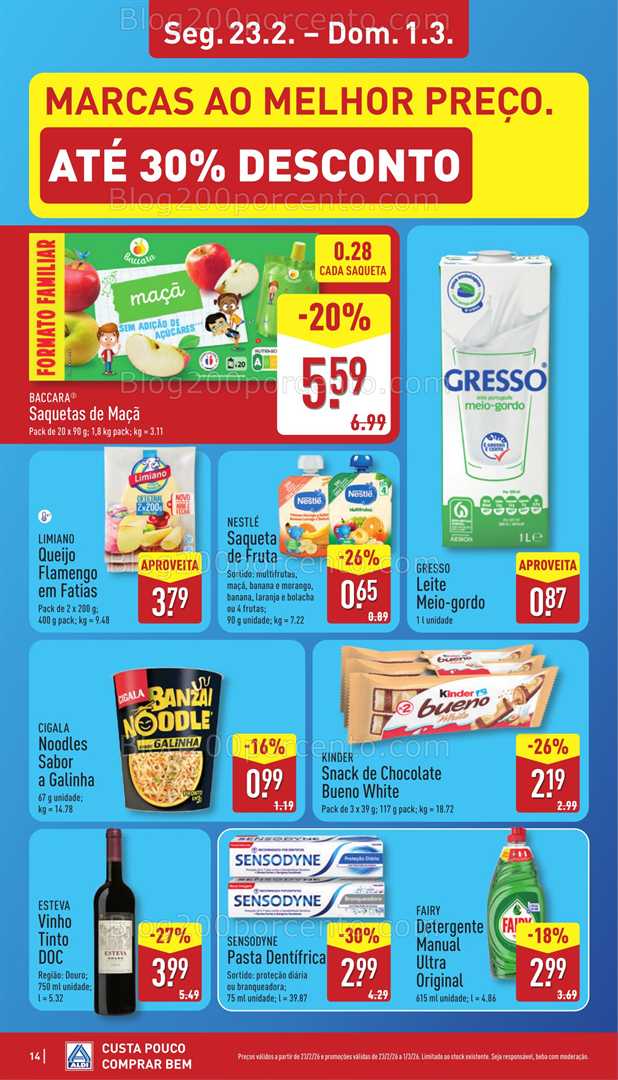 Antevisão Folheto ALDI Promoções 23 fevereiro a 1 março
