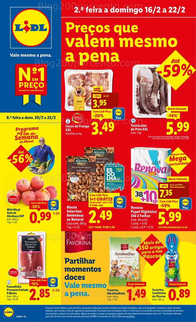 Antevisão Folheto LIDL Promoções de 16 a 22 fevereiro