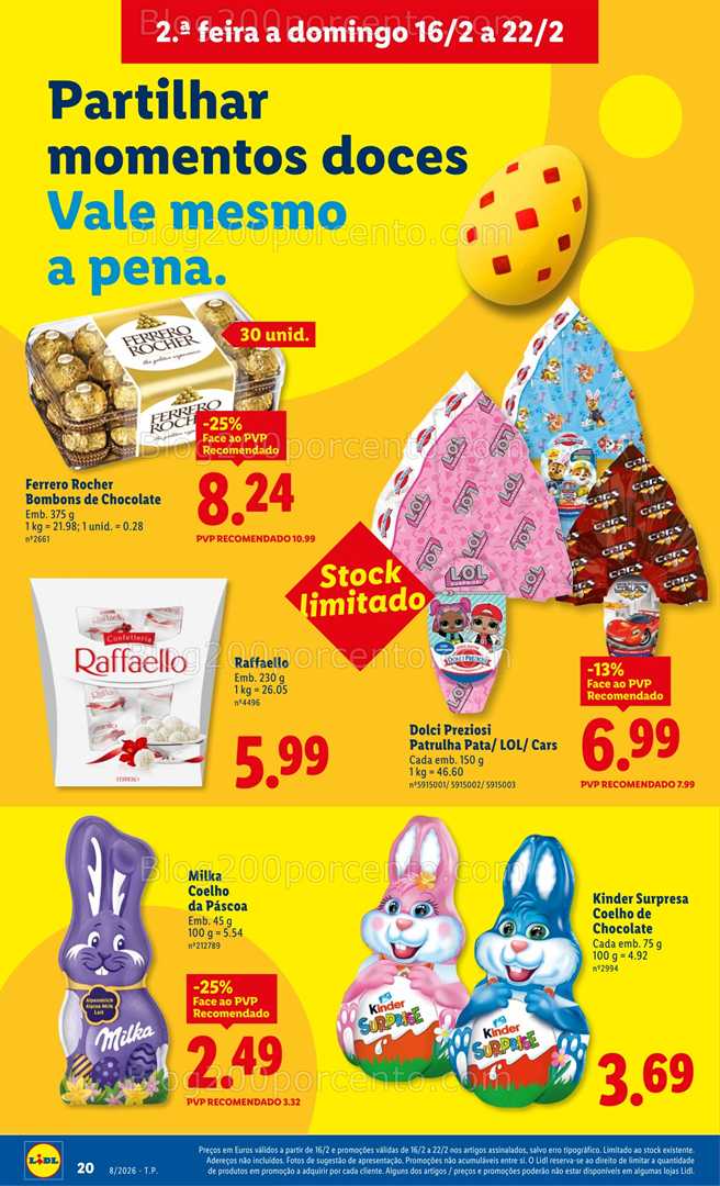Antevisão Folheto LIDL Páscoa Promoções de 16 a 22 fevereiro