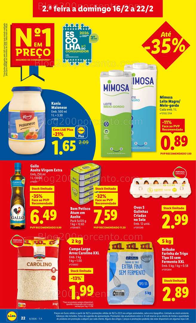 Antevisão Folheto LIDL Promoções de 16 a 22 fevereiro