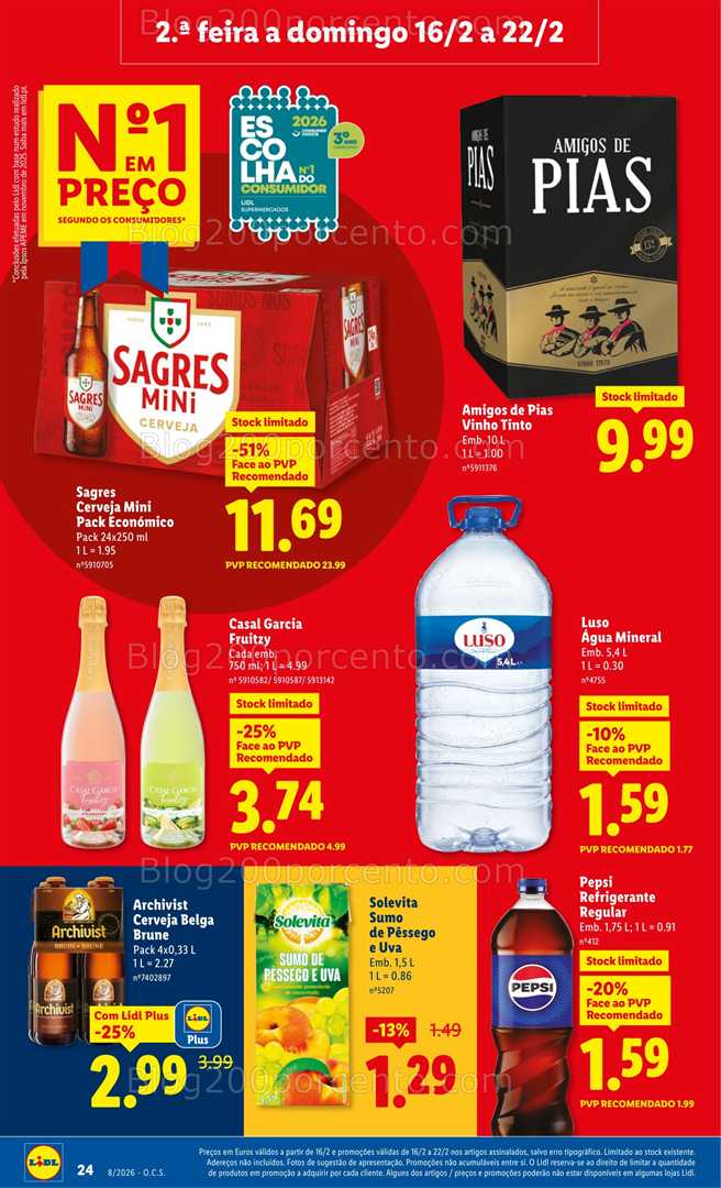 Antevisão Folheto LIDL Promoções de 16 a 22 fevereiro