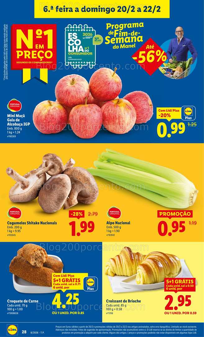 Antevisão Folheto LIDL Frescos Promoções de 16 a 22 fevereiro