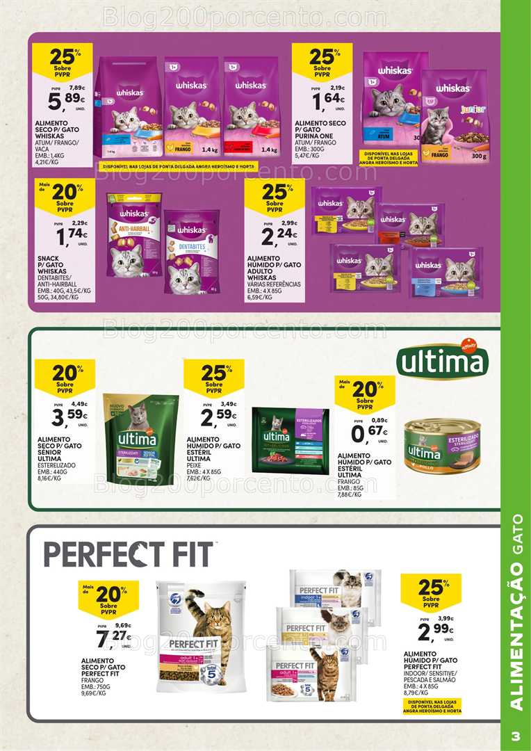 Antevisão Folheto CONTINENTE Pets Açores Promoções de 3 a 23 fevereiro