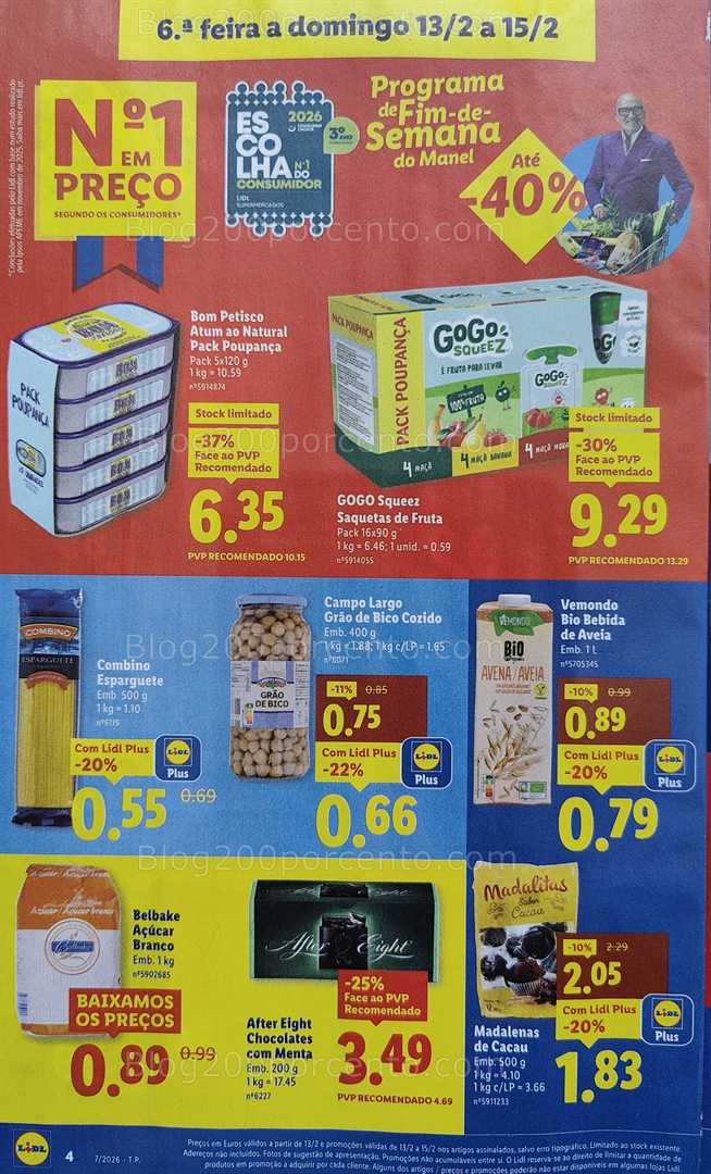 Antevisão Folheto LIDL Promoções Fim de Semana - 13 a 15 fevereiro