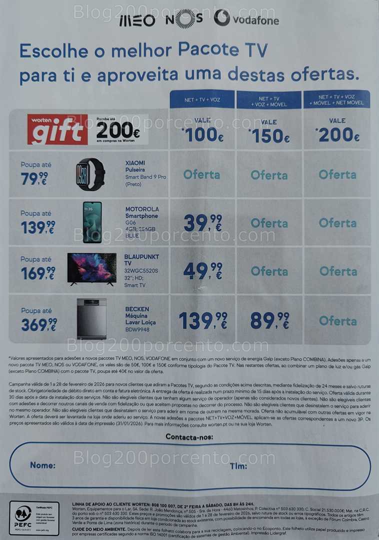 Antevisão Folheto WORTEN Mobile Promoções até 28 fevereiro