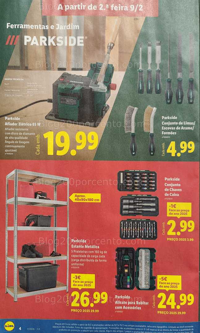 Antevisão Folheto LIDL Bazar Promoções de 9 a 19 fevereiro