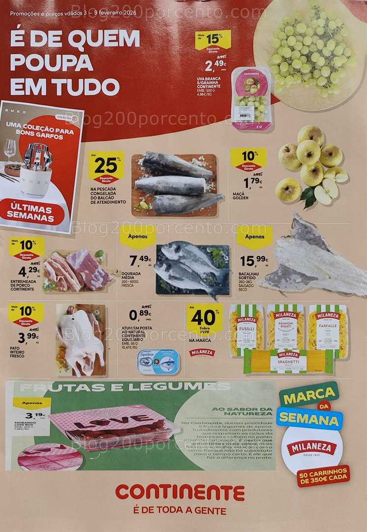 Antevisão Folheto CONTINENTE Promoções de 3 a 9 fevereiro