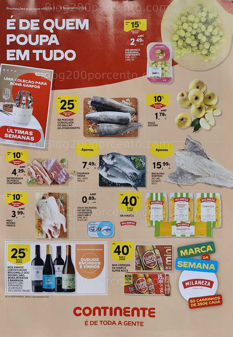 Antevisão Folheto CONTINENTE Promoções de 3 a 9 fevereiro