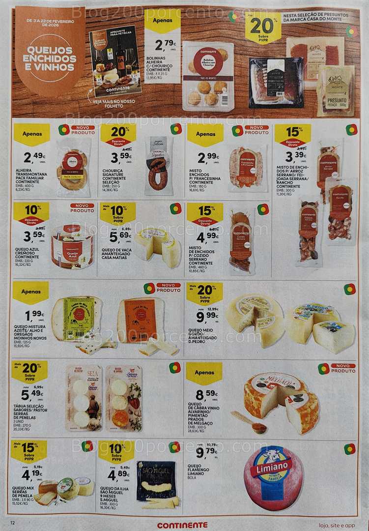 Antevisão Folheto CONTINENTE Promoções de 3 a 9 fevereiro