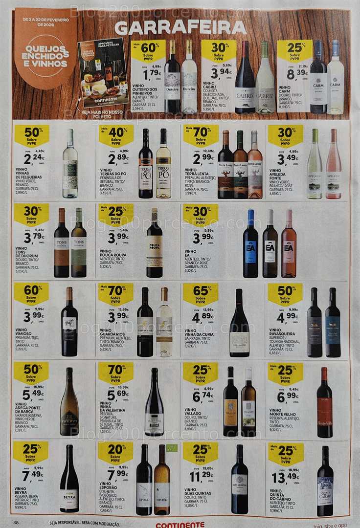 Antevisão Folheto CONTINENTE Promoções de 3 a 9 fevereiro