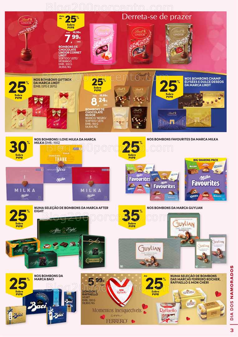 Antevisão Folheto CONTINENTE Dia dos Namorados Promoções de 3 a 14 fevereiro