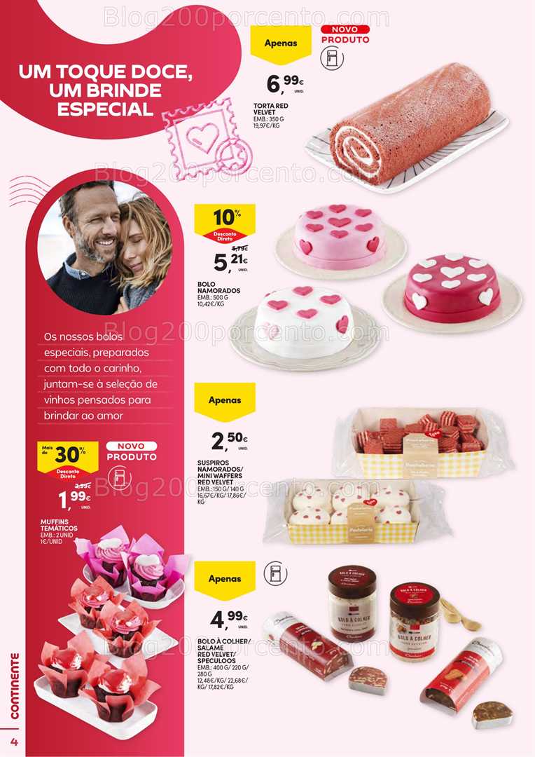 Antevisão Folheto CONTINENTE Dia dos Namorados Promoções de 3 a 14 fevereiro
