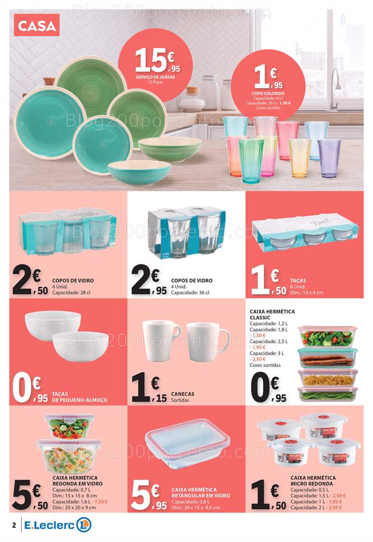Antevisão Folheto E-LECLERC Bazar Promoções de 12 a 25 fevereiro