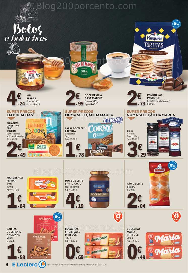 Antevisão Folheto E-LECLERC Bolachas e Bebidas Quentes Promoções de 18 fevereiro a 1 março
